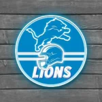 Detroit Lions Neon Sign Nfl Helmet Acrylic 1