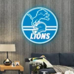 Detroit Lions Neon Sign Nfl Helmet Acrylic 1