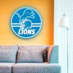 Detroit Lions Neon Sign Nfl Helmet Acrylic 1