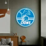 Detroit Lions Neon Sign Nfl Helmet Acrylic 1