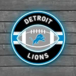 Detroit Lions Neon Sign Rugby Acrylic 1