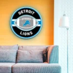 Detroit Lions Neon Sign Rugby Acrylic 1