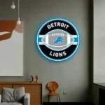 Detroit Lions Neon Sign Rugby Acrylic 1