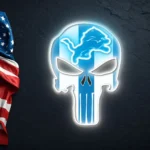 Detroit Lions Neon Sign The Punisher 1