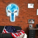 Detroit Lions Neon Sign The Punisher 1