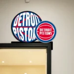Detroit Pistons Metal Sign Detroit Team Logo 1