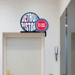 Detroit Pistons Metal Sign Detroit Team Logo 1