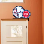 Detroit Pistons Metal Sign Detroit Team Logo 1