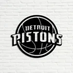 Detroit Pistons Metal Sign Logo 1