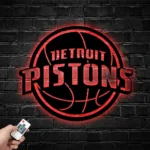 Detroit Pistons Metal Sign Logo 1