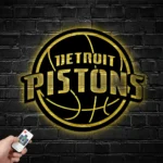 Detroit Pistons Metal Sign Logo 1