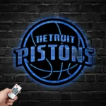 Detroit Pistons Metal Sign Logo 1