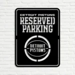 Detroit Pistons Metal Sign Reserved Parking Logo 1