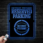 Detroit Pistons Metal Sign Reserved Parking Logo 1