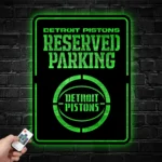 Detroit Pistons Metal Sign Reserved Parking Logo 1
