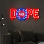 Detroit Pistons Neon Sign Dripping Dope 1