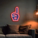 Detroit Pistons Neon Sign Nba Foam Finger 1