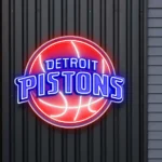 Detroit Pistons Neon Sign Pistons 1