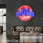 Detroit Pistons Neon Sign Pistons 1