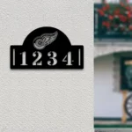 Detroit Red Wings Metal Sign Nhl Metal House Number Sign 1