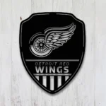 Detroit Red Wings Metal Sign Shield Shape 1