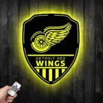 Detroit Red Wings Metal Sign Shield Shape 1