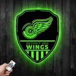 Detroit Red Wings Metal Sign Shield Shape 1
