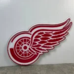 Detroit Red Wings Neon Sign Hockey Wheel Logo 1