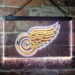 Detroit Red Wings Neon Sign Winged Ice Wheel 1