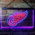 Detroit Red Wings Neon Sign Winged Ice Wheel 1