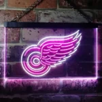 Detroit Red Wings Neon Sign Winged Ice Wheel 1