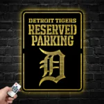 Detroit Tigers Metal Sign Reserved Parking 1
