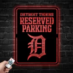 Detroit Tigers Metal Sign Reserved Parking 1