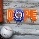 Detroit Tigers Neon Sign Dripping Dope 1