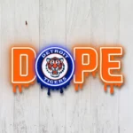 Detroit Tigers Neon Sign Dripping Dope 1