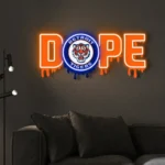 Detroit Tigers Neon Sign Dripping Dope 1