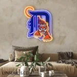 Detroit Tigers Neon Sign Tiger D Logo 1
