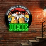 Dixie Neon Sign Handcrafted Mug Foam Party 1