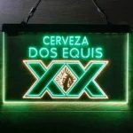 Dos Equis Neon Sign Vibrant Red Xx Mexican 1