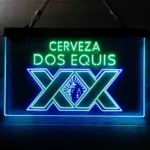 Dos Equis Neon Sign Vibrant Red Xx Mexican 1