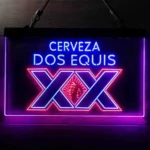 Dos Equis Neon Sign Vibrant Red Xx Mexican 1