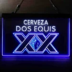 Dos Equis Neon Sign Vibrant Red Xx Mexican 1