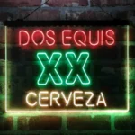 Dos Equis Neon Sign Xx Cerveza 3 Color 1