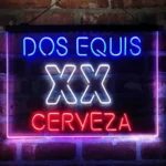 Dos Equis Neon Sign Xx Cerveza 3 Color 1