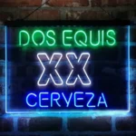 Dos Equis Neon Sign Xx Cerveza 3 Color 1
