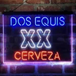 Dos Equis Neon Sign Xx Cerveza 3 Color 1