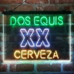Dos Equis Neon Sign Xx Cerveza 3 Color 1