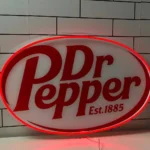 Dr Pepper Neon Sign Pepper Oval Badge 1