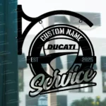 Ducati Metal Sign Bespoke Logo Metal Hanging Sign Car Garage Decor 1