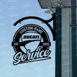 Ducati Metal Sign Bespoke Logo Metal Hanging Sign Car Garage Decor 1